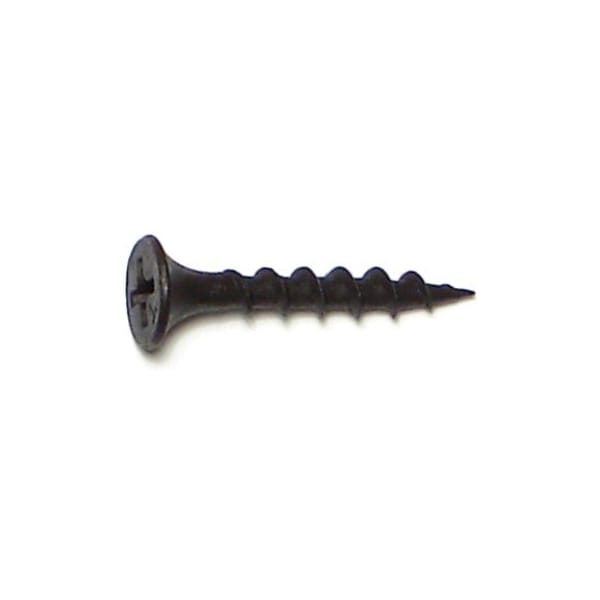 Buildright Drywall Screw, #6 x 1 in, Steel, Flat Head Phillips Drive, 1670 PK 07713 - main